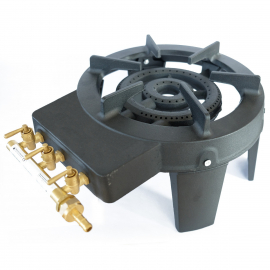 Ce réchaud traiteur à gaz, trois pieds, TRIGLAV, vendu pas cher par Univers du Pro sera un achat fiable pour votre domicile