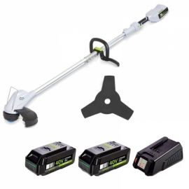 Débroussailleuse coupe bordure sans fil 40V avec batterie et chargeur Warrior.