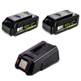 Lot de batterie lithium pour outils de jardin warrior.